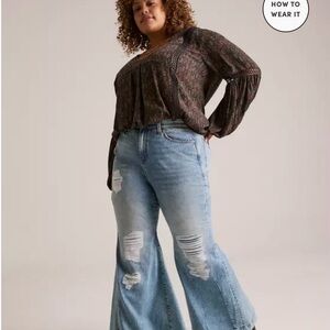 Torrid Festi sky-high super flare Jean size 26 plus
